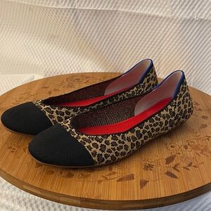 Rothy’s The Square in Little Cat Print Flat Women’s Size 7 1/2
